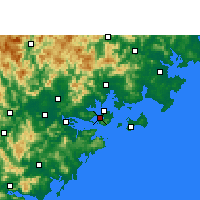 Nearby Forecast Locations - Xiamen - mapa