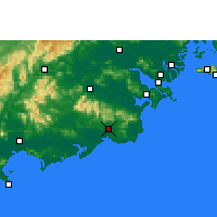 Nearby Forecast Locations - Huilai - mapa