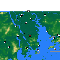 Nearby Forecast Locations - Zhongshan/GUD - mapa