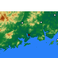 Nearby Forecast Locations - Yangjiang - mapa