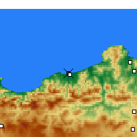 Nearby Forecast Locations - Jijel-port - mapa