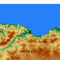 Nearby Forecast Locations - Bidżaja - mapa