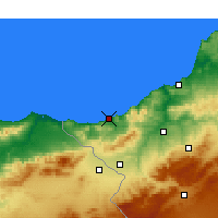 Nearby Forecast Locations - Al-Ghazawat - mapa