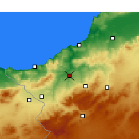 Nearby Forecast Locations - Tilimsan - mapa