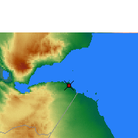 Nearby Forecast Locations - Dżibuti - mapa