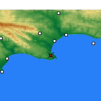Nearby Forecast Locations - Gqeberha - mapa