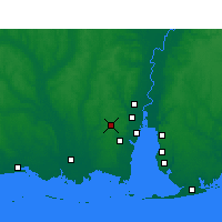 Nearby Forecast Locations - Mobile, Lotnisko - mapa