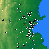 Nearby Forecast Locations - Bedford - mapa