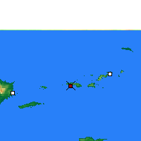 Nearby Forecast Locations - St. Thomas - mapa