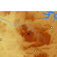 Nearby Forecast Locations - Poços de Caldas - mapa