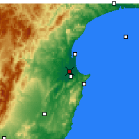 Nearby Forecast Locations - Hastings - mapa
