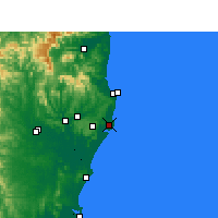 Nearby Forecast Locations - Ballina - mapa