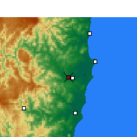 Nearby Forecast Locations - Kempsey Port lotniczy - mapa