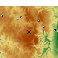 Nearby Forecast Locations - Oberon - mapa