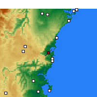 Nearby Forecast Locations - Wollongong - mapa