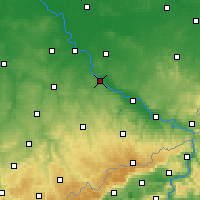 Nearby Forecast Locations - Miśnia - mapa