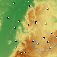 Nearby Forecast Locations - Bad Peterstal-Griesbach - mapa