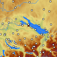 Nearby Forecast Locations - Kreuzlingen - mapa