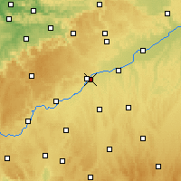 Nearby Forecast Locations - Neu-Ulm - mapa