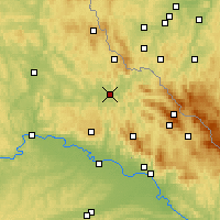 Nearby Forecast Locations - Cham - mapa