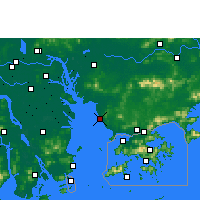 Nearby Forecast Locations - Shenzhen, Lotnisko - mapa