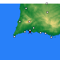 Nearby Forecast Locations - Praia da Rocha - mapa