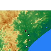 Nearby Forecast Locations - Asika - mapa