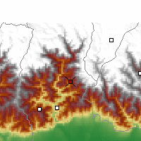 Nearby Forecast Locations - Gangtok - mapa