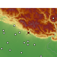 Nearby Forecast Locations - Haldwani - mapa