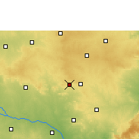 Nearby Forecast Locations - Mahbubnagar - mapa