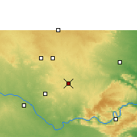 Nearby Forecast Locations - Nagarkurnool - mapa