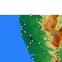 Nearby Forecast Locations - Tiruvalla - mapa