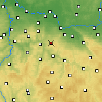 Nearby Forecast Locations - Uhlířské Janovice - mapa