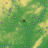 Nearby Forecast Locations - Velké Pavlovice - mapa