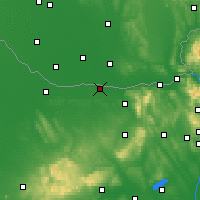 Nearby Forecast Locations - Komárom - mapa