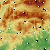 Nearby Forecast Locations - Brezno - mapa