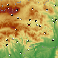 Nearby Forecast Locations - Nowa Wieś Spiska - mapa
