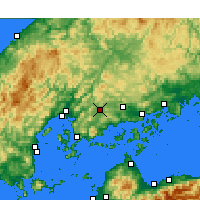 Nearby Forecast Locations - Higashi-Hiroshima - mapa