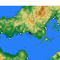 Nearby Forecast Locations - Shūnan - mapa