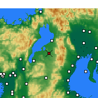 Nearby Forecast Locations - Higashi-Ōmi - mapa