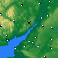 Nearby Forecast Locations - Coleford - mapa