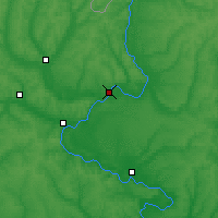 Nearby Forecast Locations - Czuhujew - mapa
