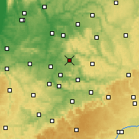 Nearby Forecast Locations - Backnang - mapa