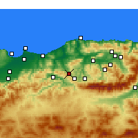 Nearby Forecast Locations - Tizi Ghenif - mapa
