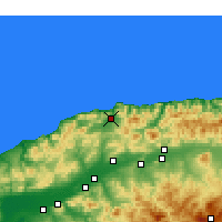 Nearby Forecast Locations - Sidi Akkacha - mapa
