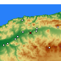 Nearby Forecast Locations - Oued Fodda - mapa