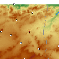 Nearby Forecast Locations - El Aouinet - mapa