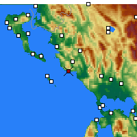 Nearby Forecast Locations - Parga - mapa