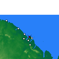 Nearby Forecast Locations - Kajenna - mapa