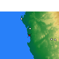 Nearby Forecast Locations - Dżudda - mapa